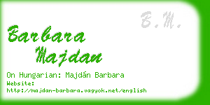 barbara majdan business card