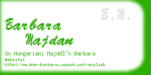 barbara majdan business card